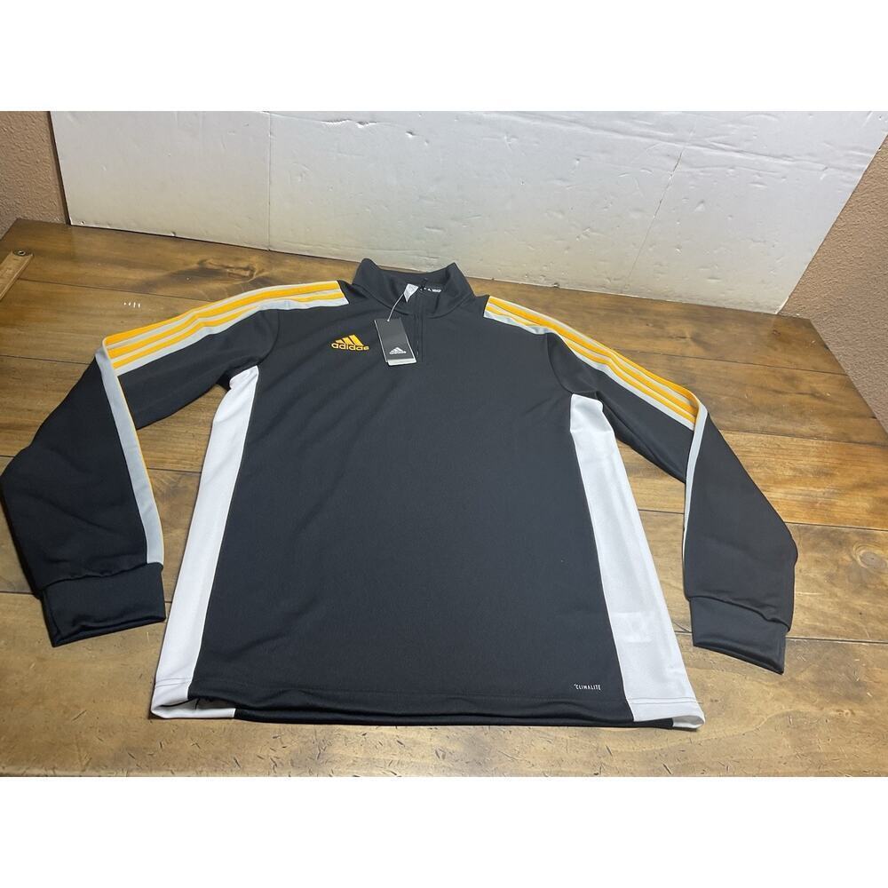 Adidas Men's Tiro League Training Jacket Size Medium Black Yellow Track Top NWT